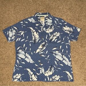 Tommy‎ Bahama XL short sleeve silk button up shirt tropical beach floral casual